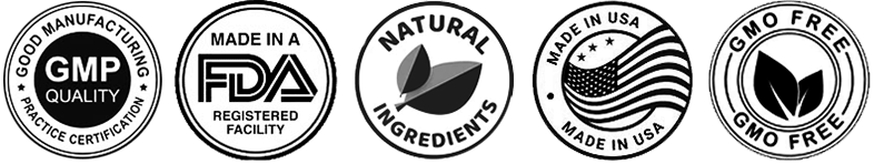 GMP Certified, FDA Registered, 100% Natural, Made in USA, Non-GMO, Stimulant Free