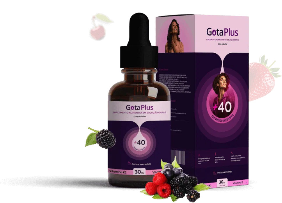 O primeiro multivitamínico em gotas para mulheres 40+