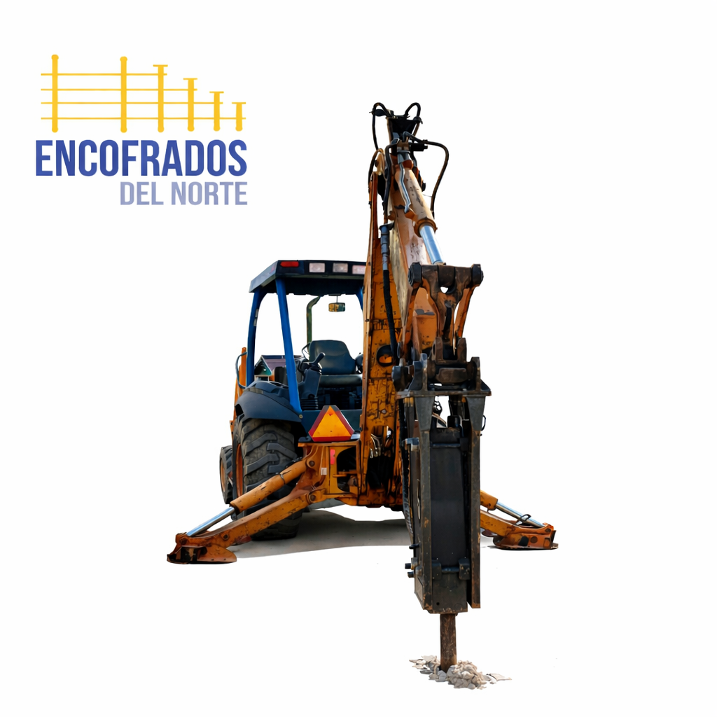 Retroexcavadora con martillo