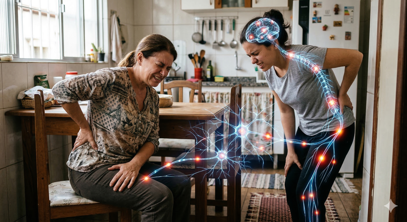 Person experiencing chronic nerve pain