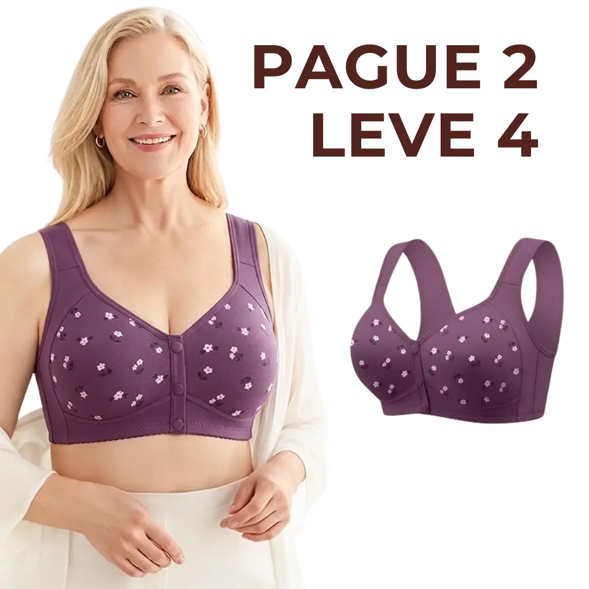 Sutiã BellaComfort com fechamento frontal