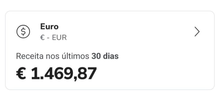 Print de receita em euro