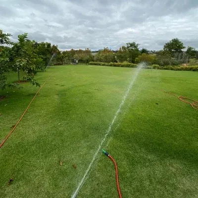 Rotor em um grande jardim